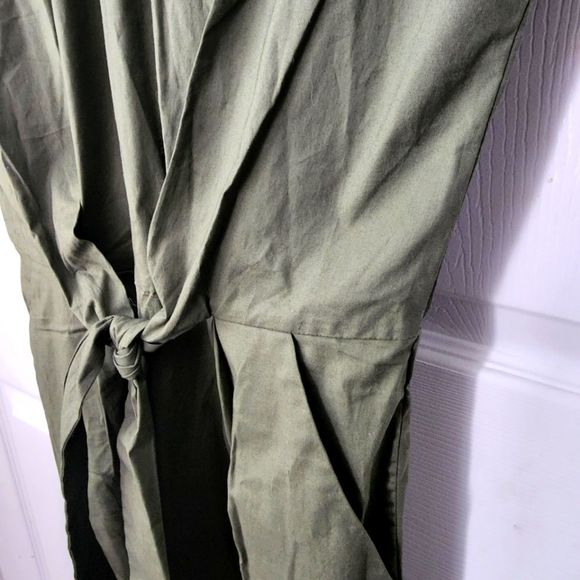 Mossimo Supply Co. Olive Green Romper with Pockets - Picture 6 of 7